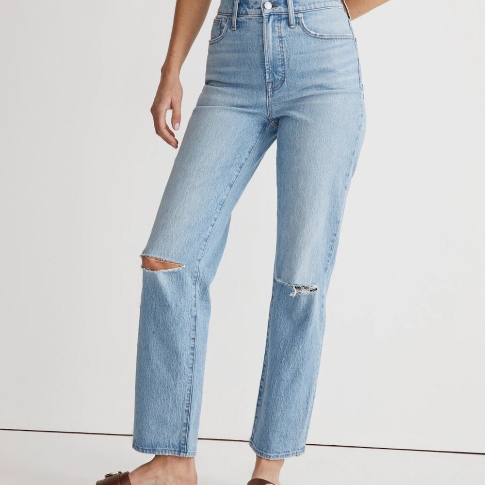 Madewell The Petite Perfect Vintage Straight Jean in Westanna Wash Size 28P BNWT